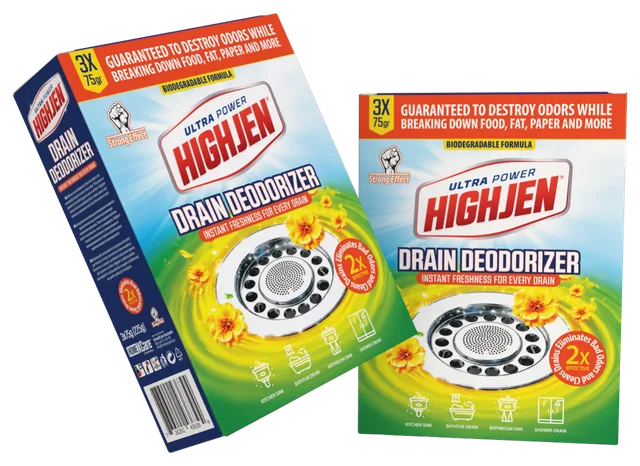 Освежител за канали HIGHJEN, кутии със сашета 3 × 75 г