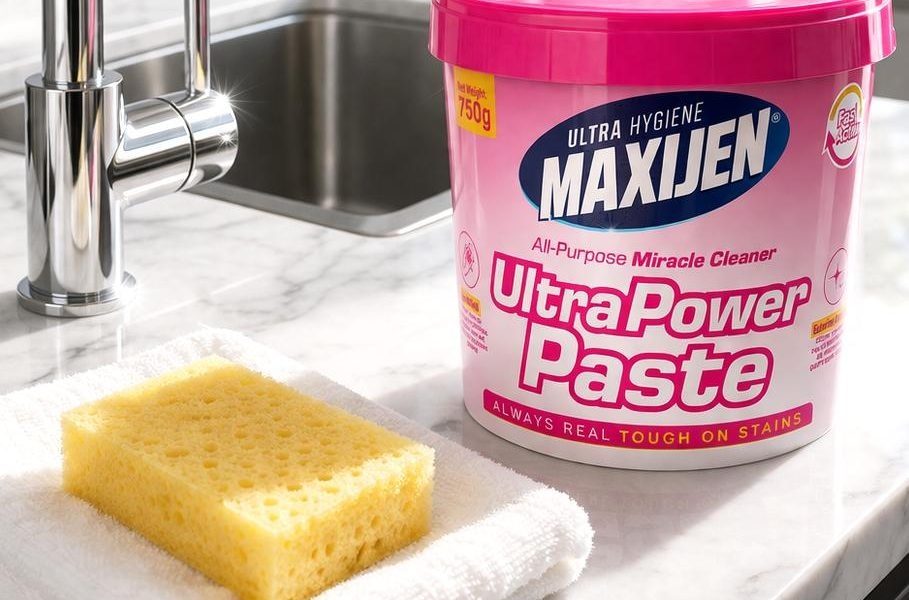 Ultra Hygiene Maxijen professional cleaning range — dishwasher tablets, degreasers, stain removers and toilet care